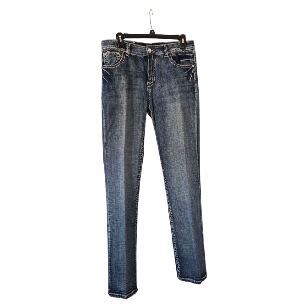 Live Hard Blue Straight Leg Jeans